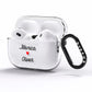 Personalised Two Names Couples Clear Custom Black AirPods Pro Clear Case Side Image