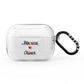 Personalised Two Names Couples Clear Custom Black AirPods Pro Clear Case