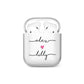 Personalised Two Names For Couples Heart Clear AirPods Case