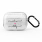 Personalised Two Names For Couples Heart Clear AirPods Pro Glitter Case