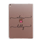 Personalised Two Names For Couples Heart Clear Apple iPad Rose Gold Case