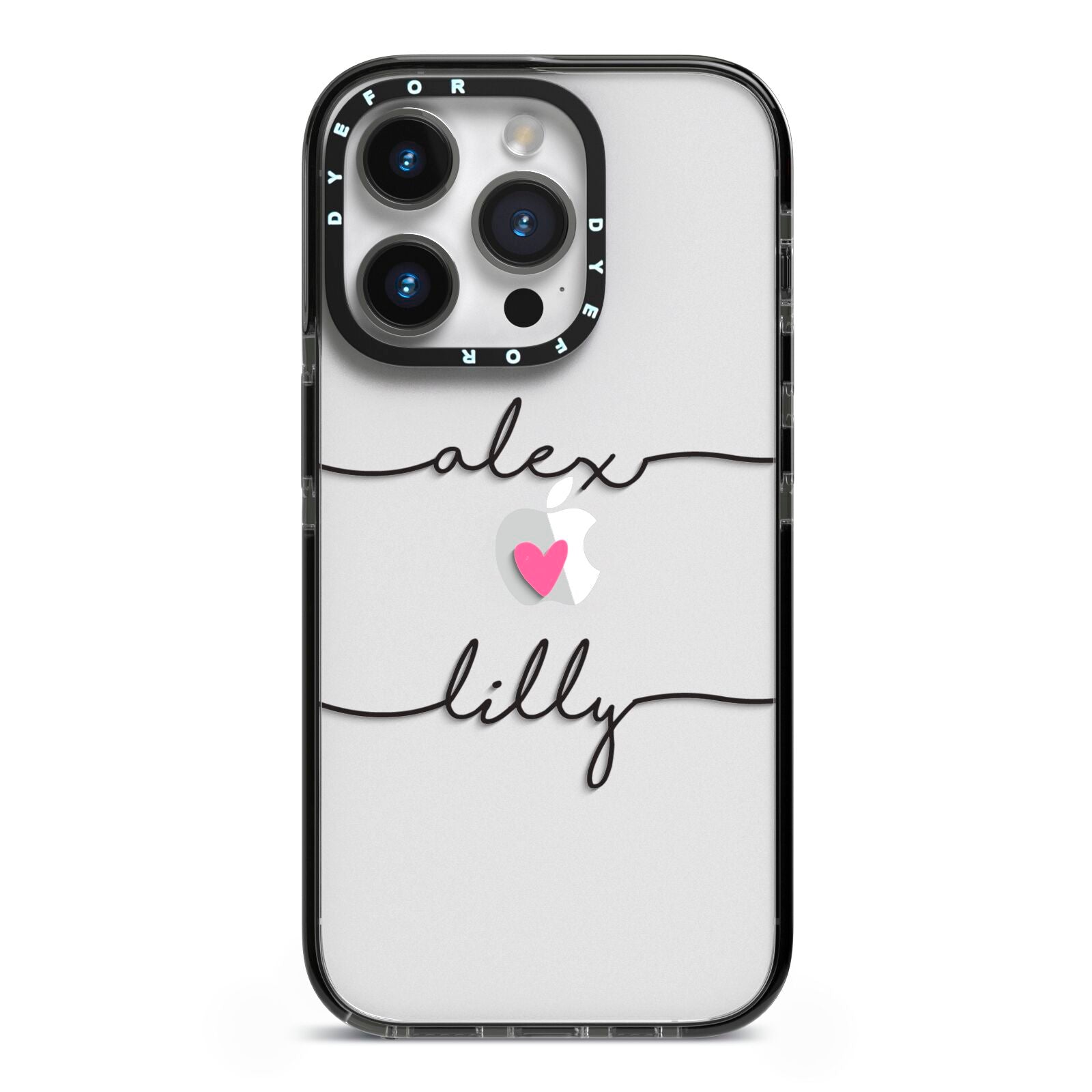 Personalised Two Names For Couples Heart Clear Apple iPhone Case Personalised Two Names For Couples Heart Clear Apple iPhone Case