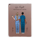 Personalised Two Nurses Apple iPad Rose Gold Case