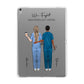 Personalised Two Nurses Apple iPad Silver Case