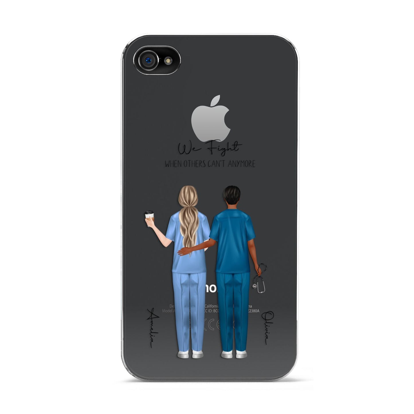 Personalised Two Nurses Apple iPhone 4s Case