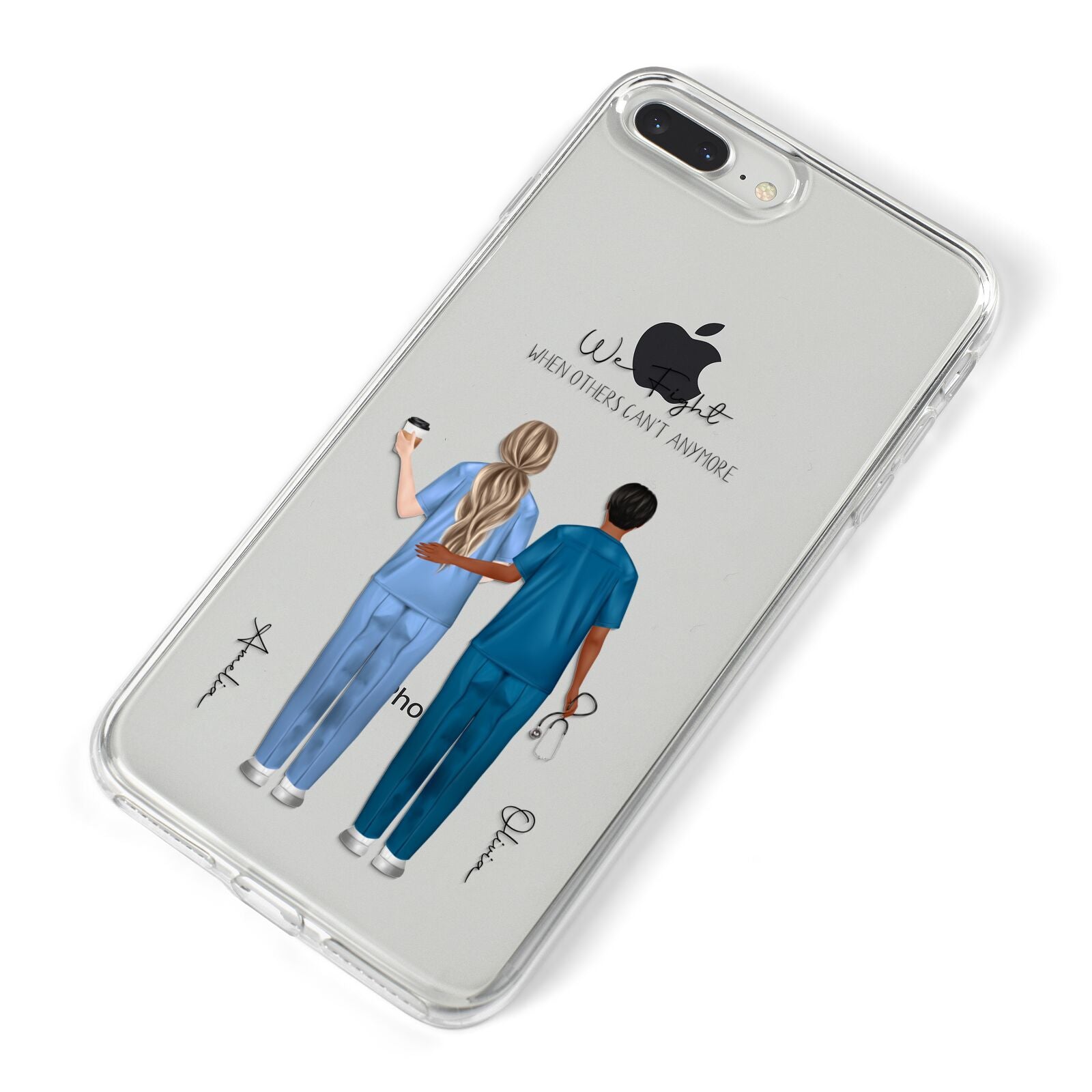 Personalised Two Nurses iPhone 8 Plus Bumper Case on Silver iPhone Alternative Image