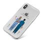 Personalised Two Nurses iPhone X Bumper Case on Silver iPhone
