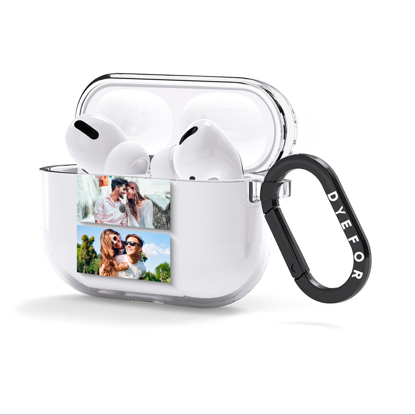 Personalised Two Photos Collage AirPods Clear Case 3rd Gen Side Image