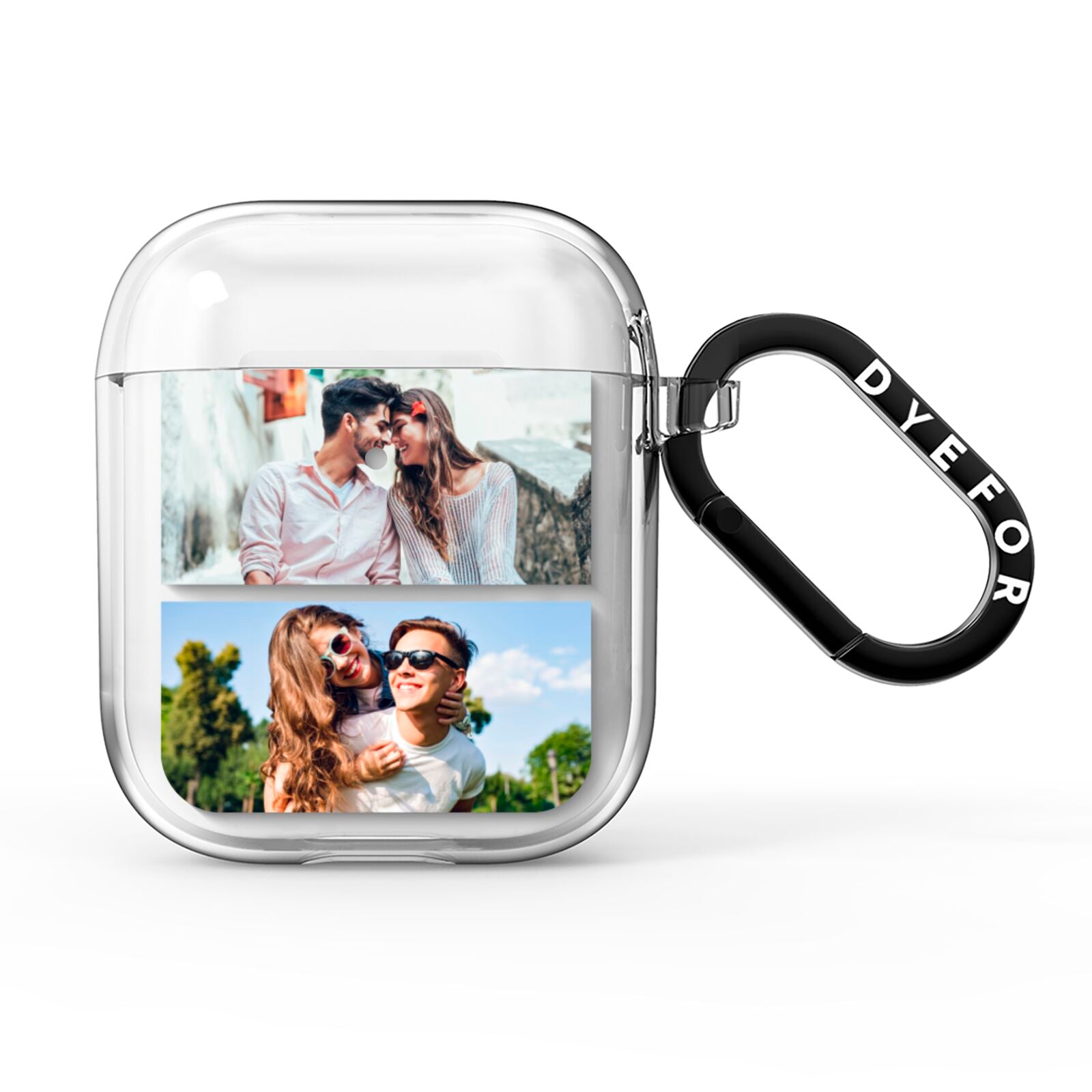 Personalised Two Photos Collage AirPods Clear Case