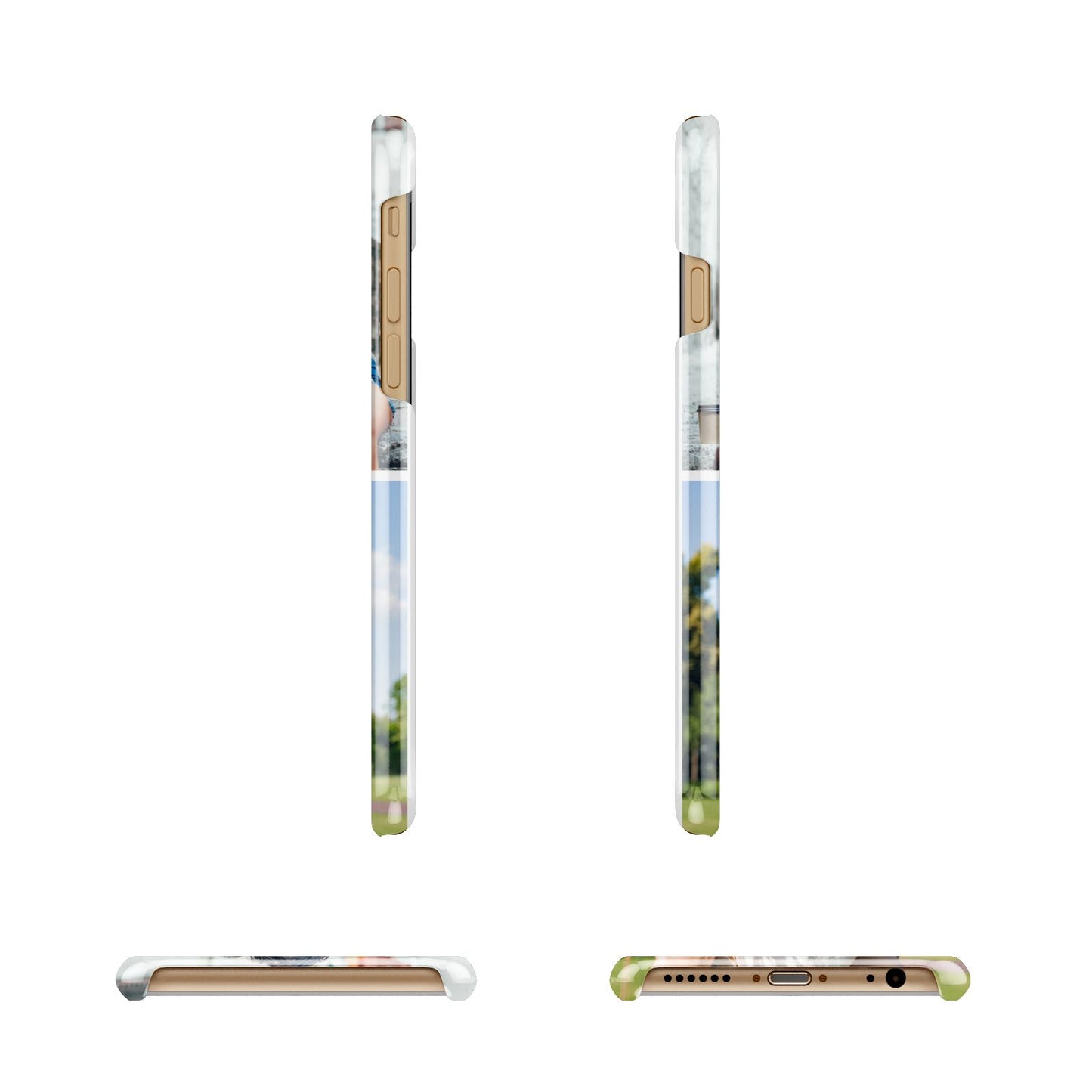 Personalised Two Photos Collage Apple iPhone 6 3D Wrap Snap Case Angled Images