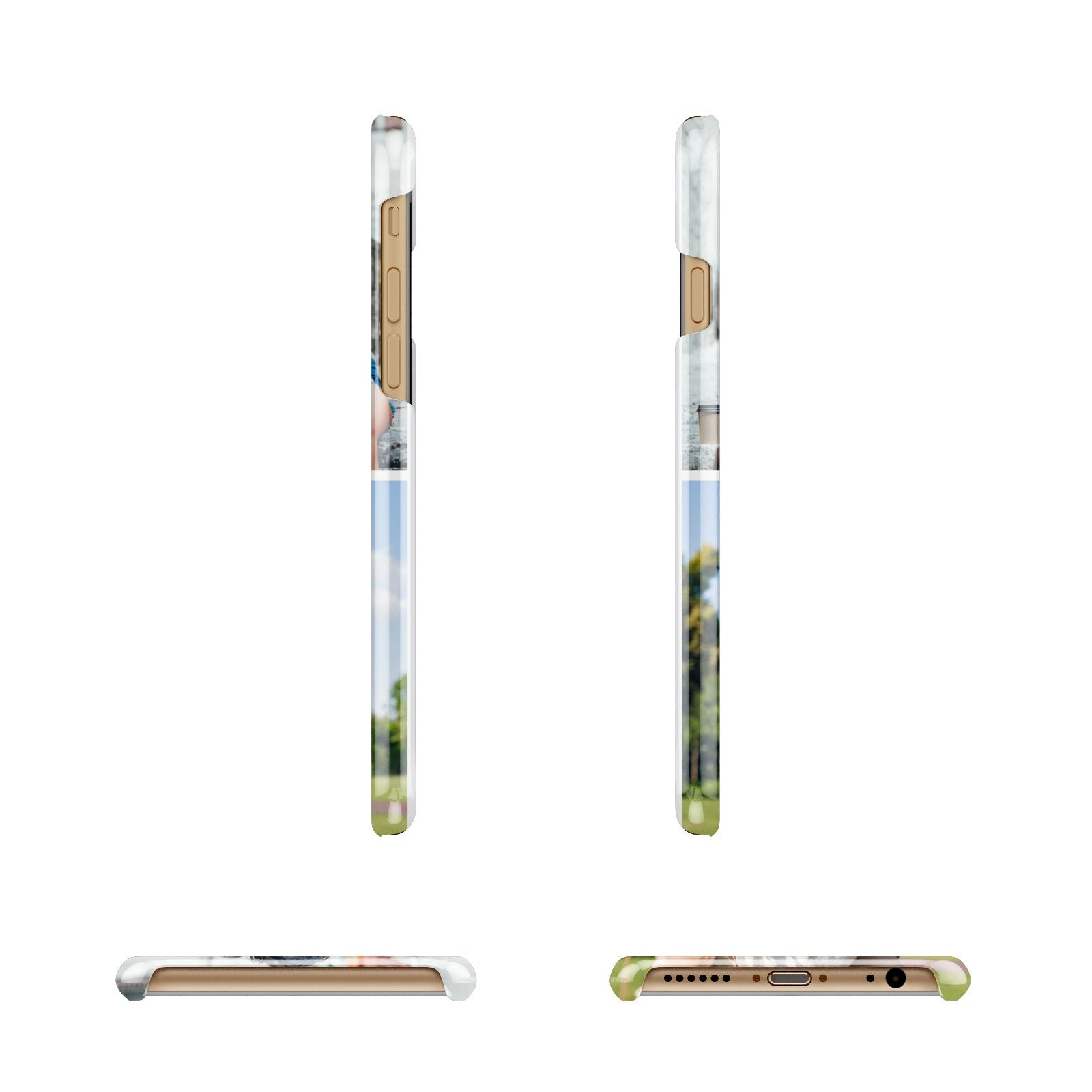 Personalised Two Photos Collage Apple iPhone 6 3D Wrap Snap Case Angled Images