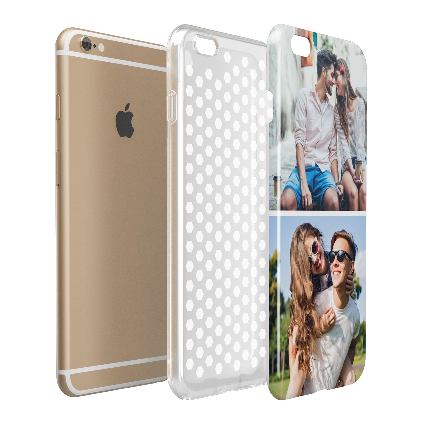 Personalised Two Photos Collage Apple iPhone 6 Plus 3D Tough Case Expand Detail Image