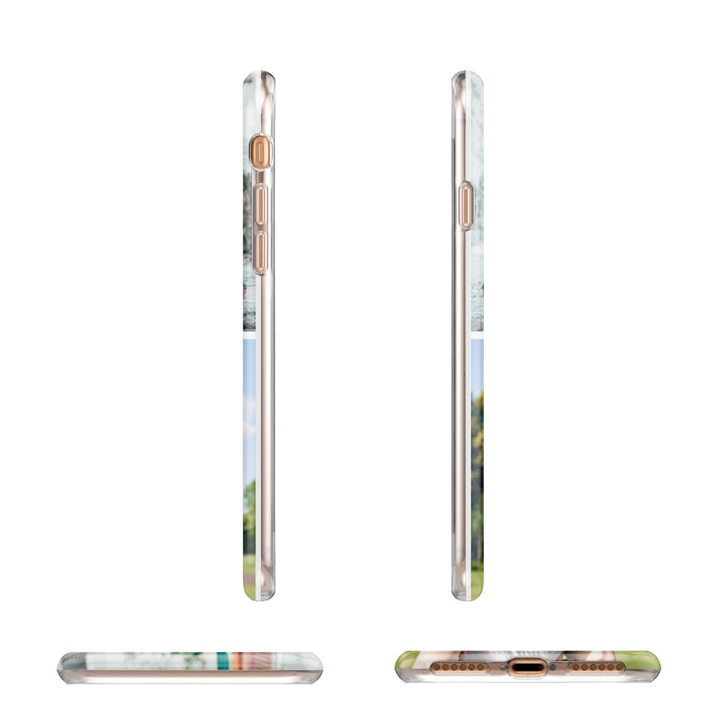 Personalised Two Photos Collage Apple iPhone 7 8 3D Wrap Tough Case Alternative Image Angles