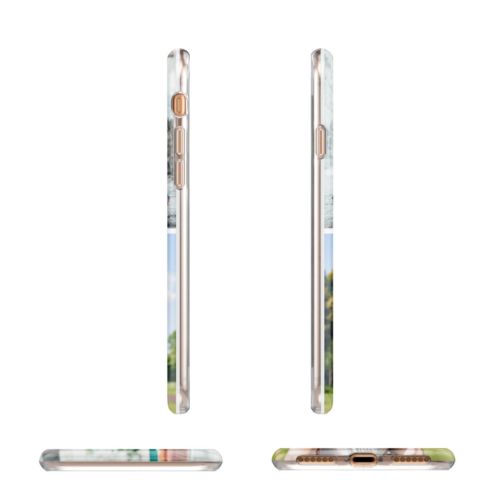 Personalised Two Photos Collage Apple iPhone 7 8 3D Wrap Tough Case Alternative Image Angles