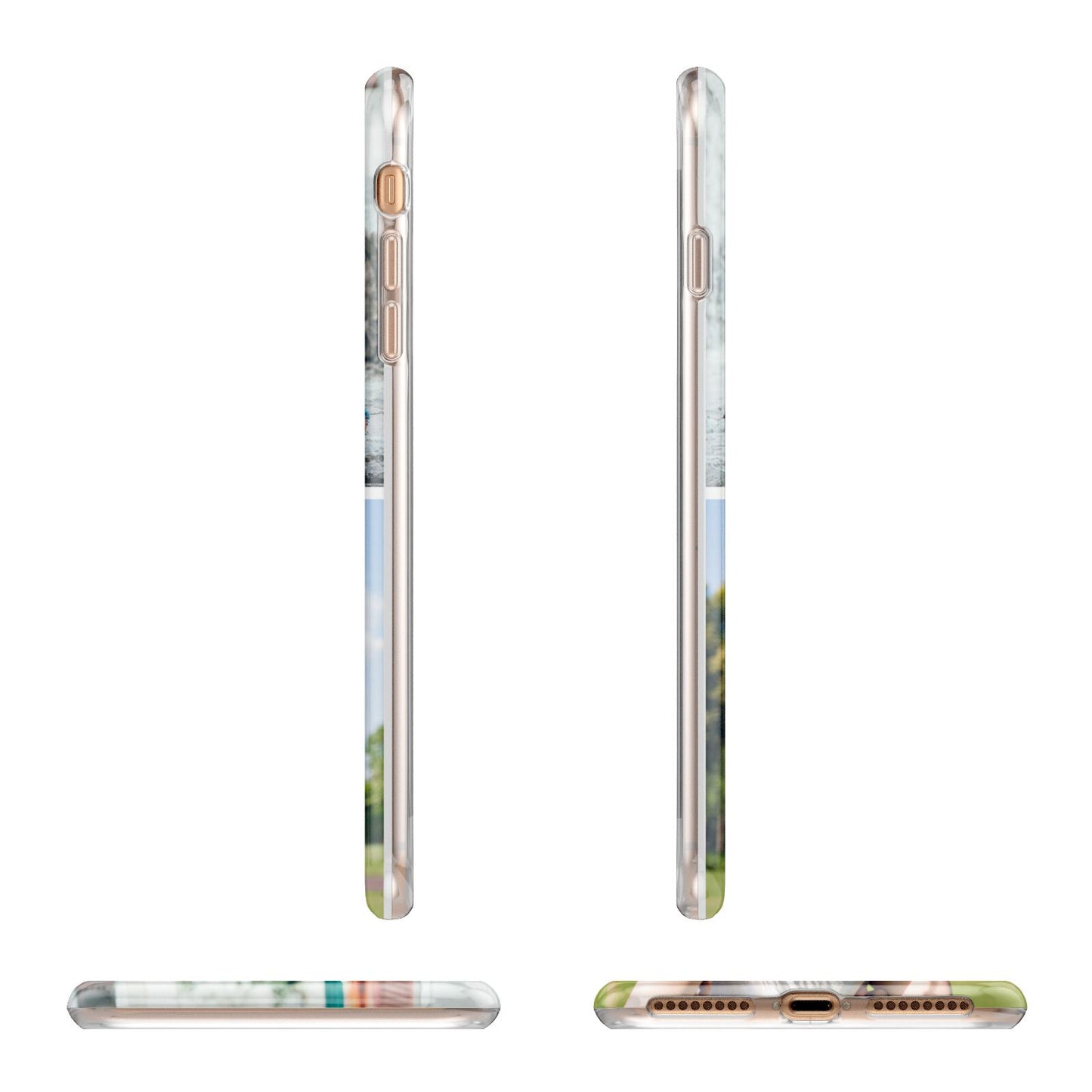 Personalised Two Photos Collage Apple iPhone 7 8 Plus 3D Wrap Tough Case Alternative Image Angles