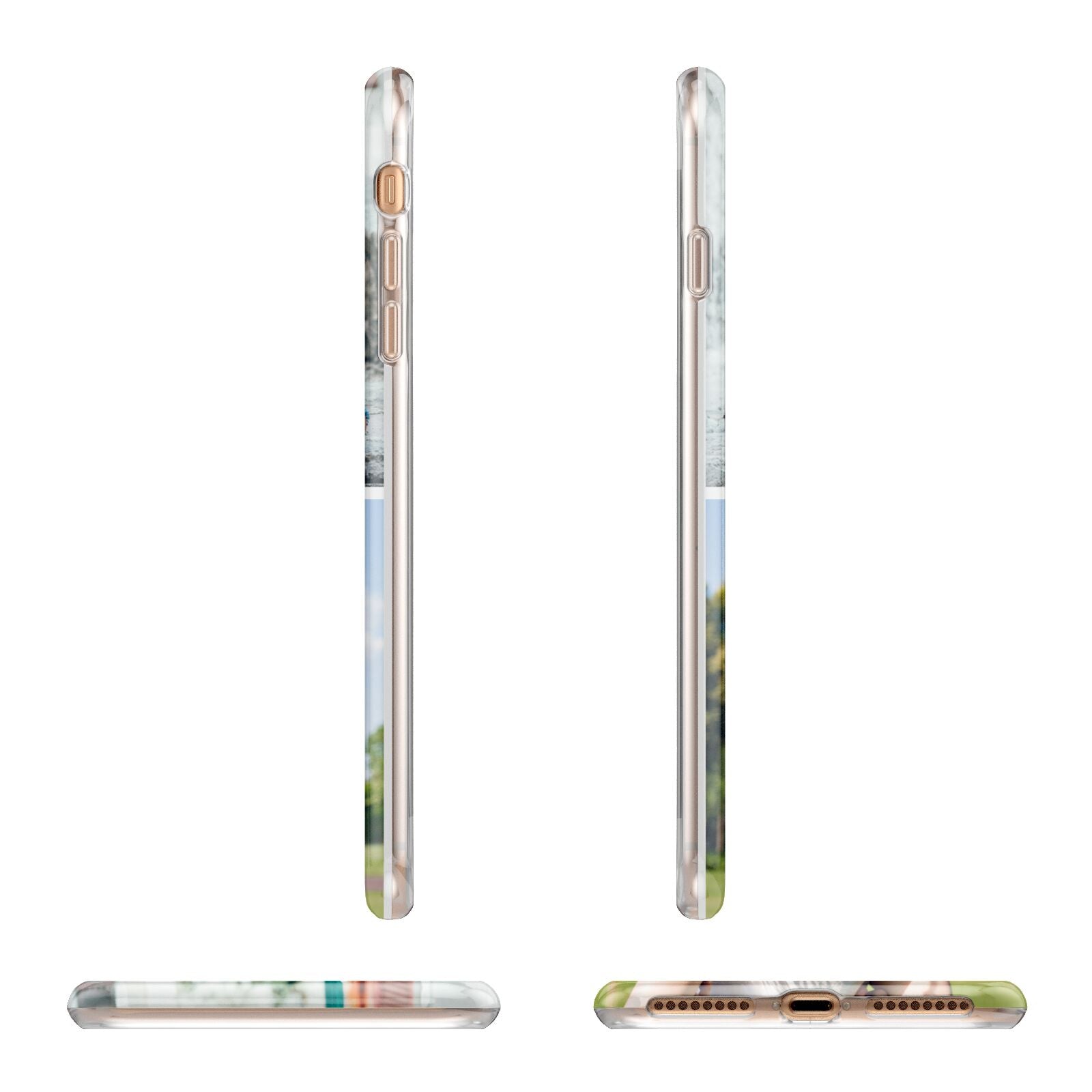 Personalised Two Photos Collage Apple iPhone 7 8 Plus 3D Wrap Tough Case Alternative Image Angles