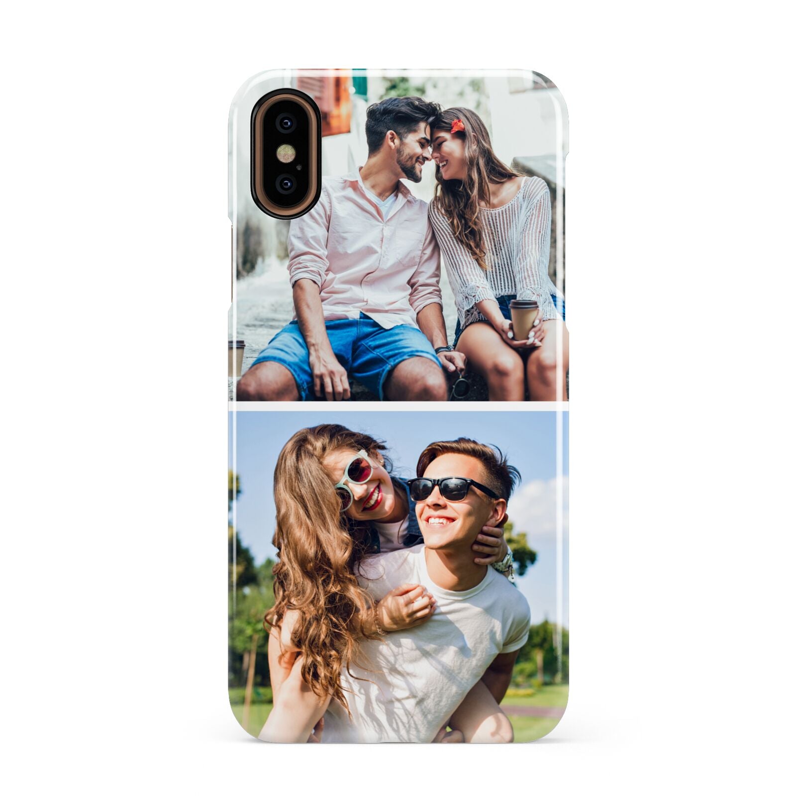 Personalised Two Photos Collage Apple iPhone XS 3D Snap Case
