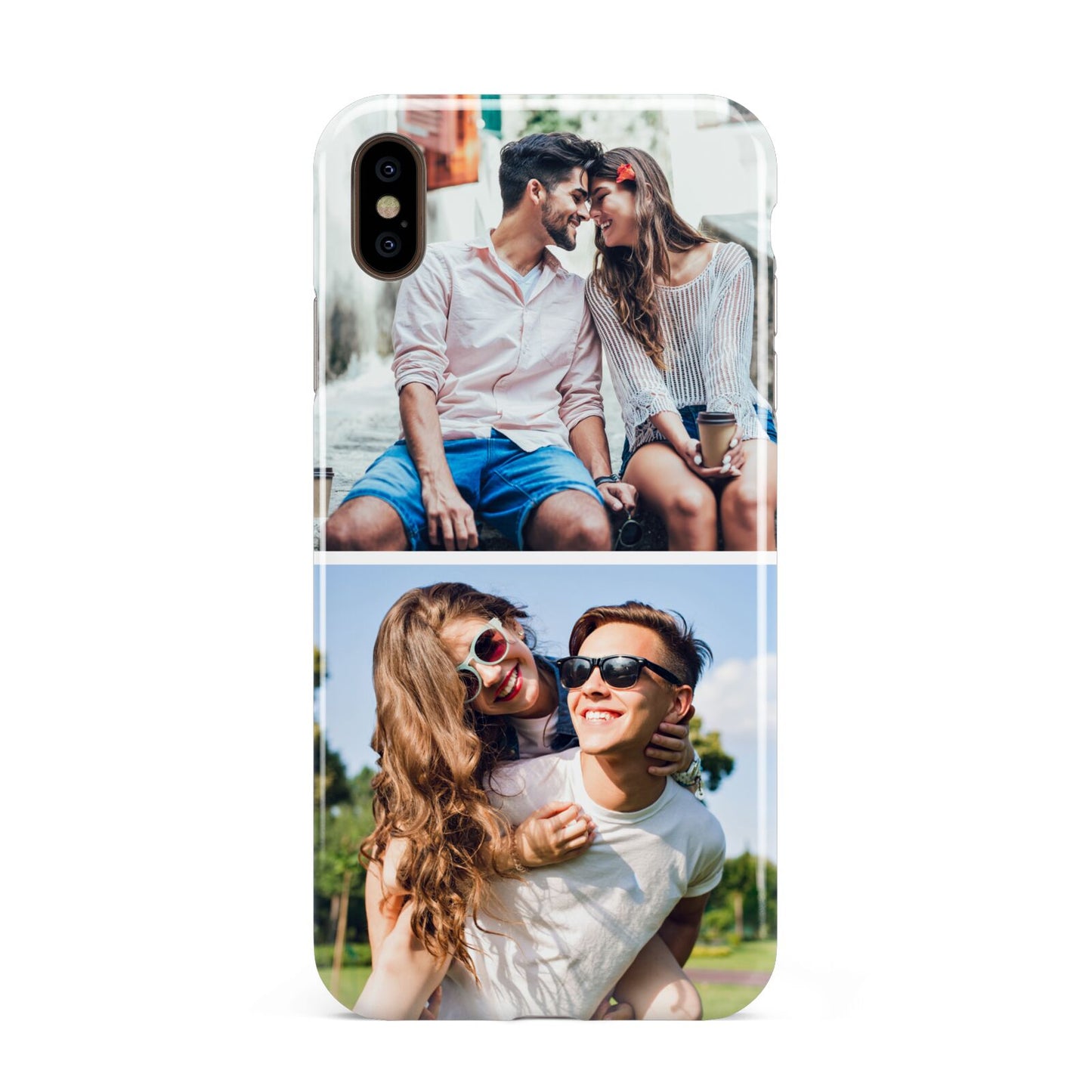 Personalised Two Photos Collage Apple iPhone Xs Max 3D Tough Case