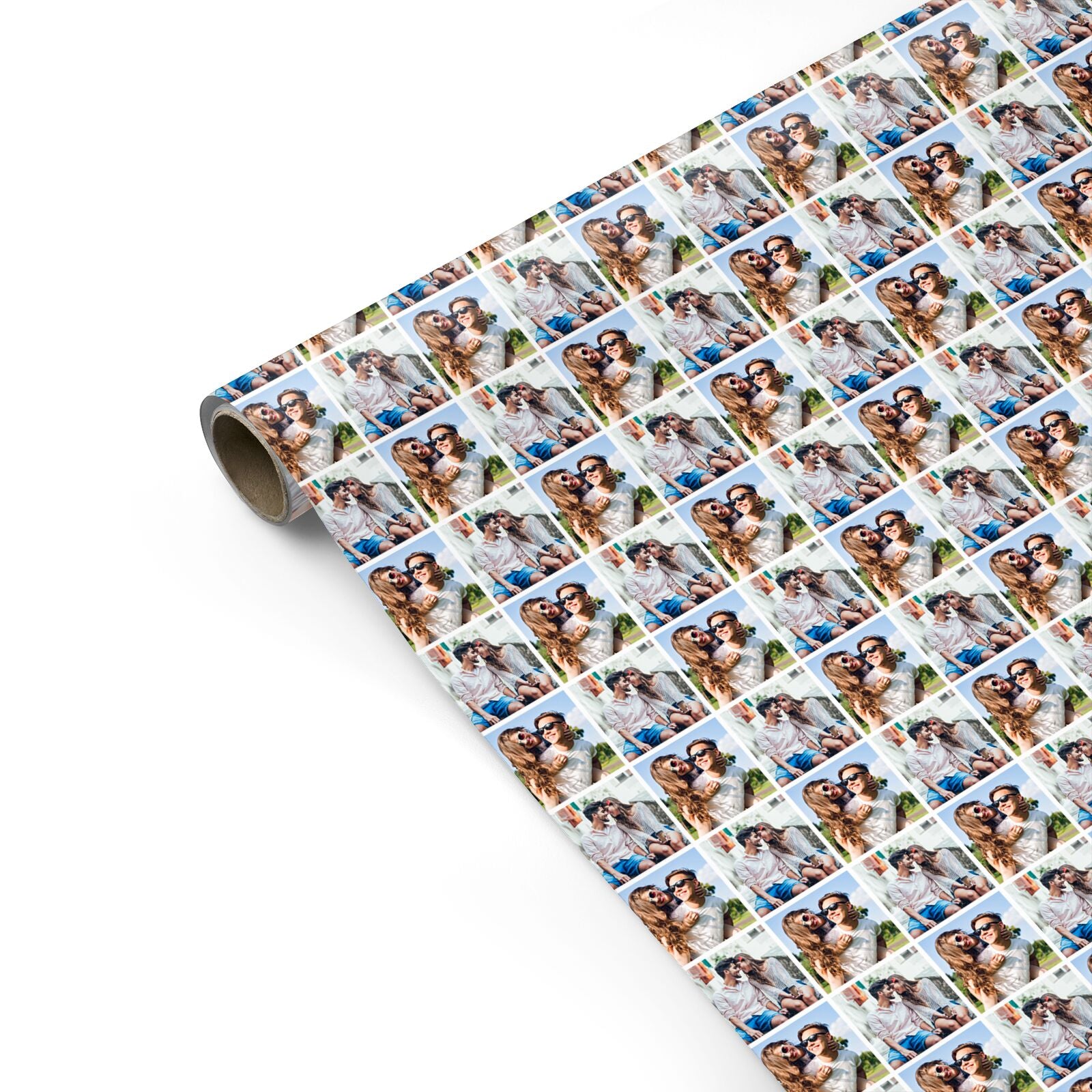 Personalised Two Photos Collage Personalised Gift Wrap