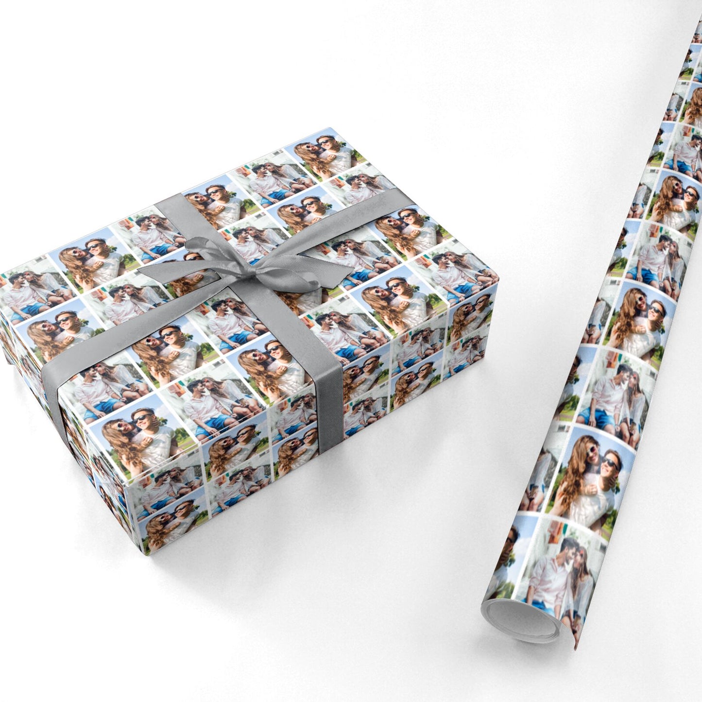 Personalised Two Photos Collage Personalised Wrapping Paper