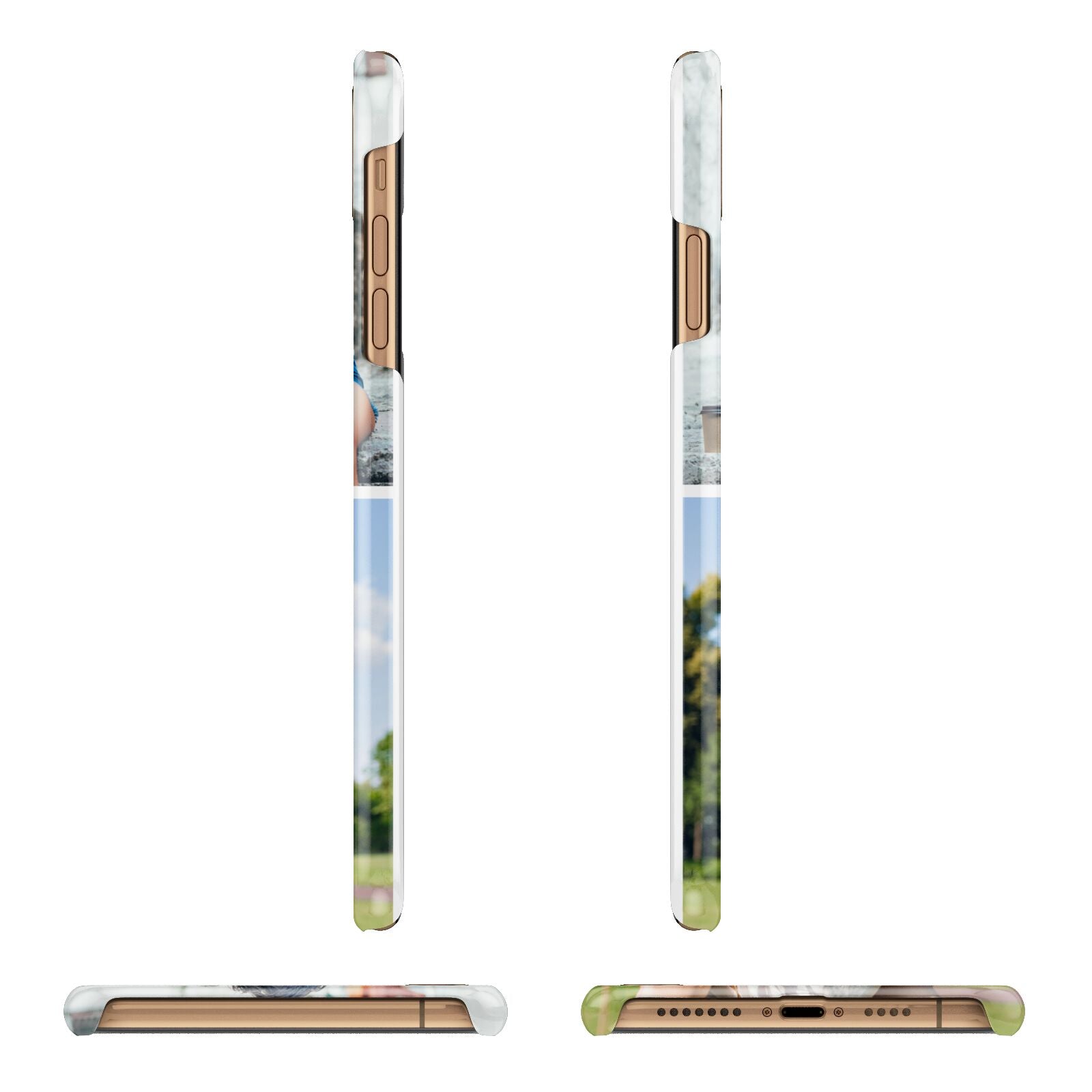 Personalised Two Photos Collage iPhone 11 Pro Max 3D Snap Case Angle Images