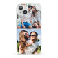 Personalised Two Photos Collage iPhone 13 Clear Bumper Case