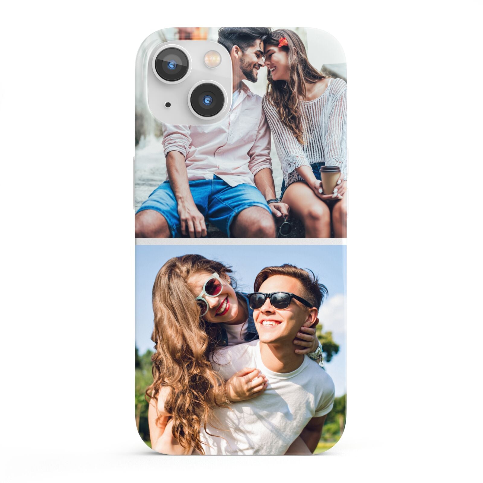 Personalised Two Photos Collage iPhone 13 Full Wrap 3D Snap Case