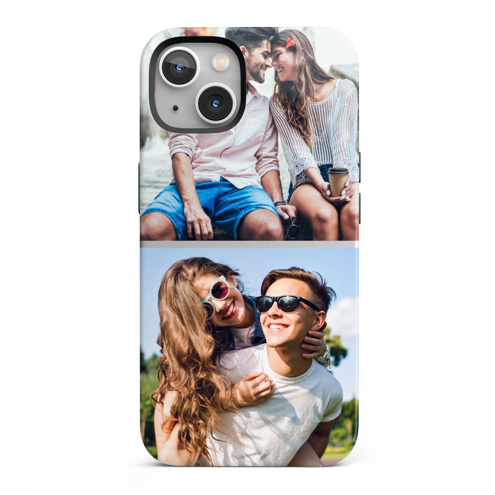 Personalised Two Photos Collage iPhone 13 Full Wrap 3D Tough Case