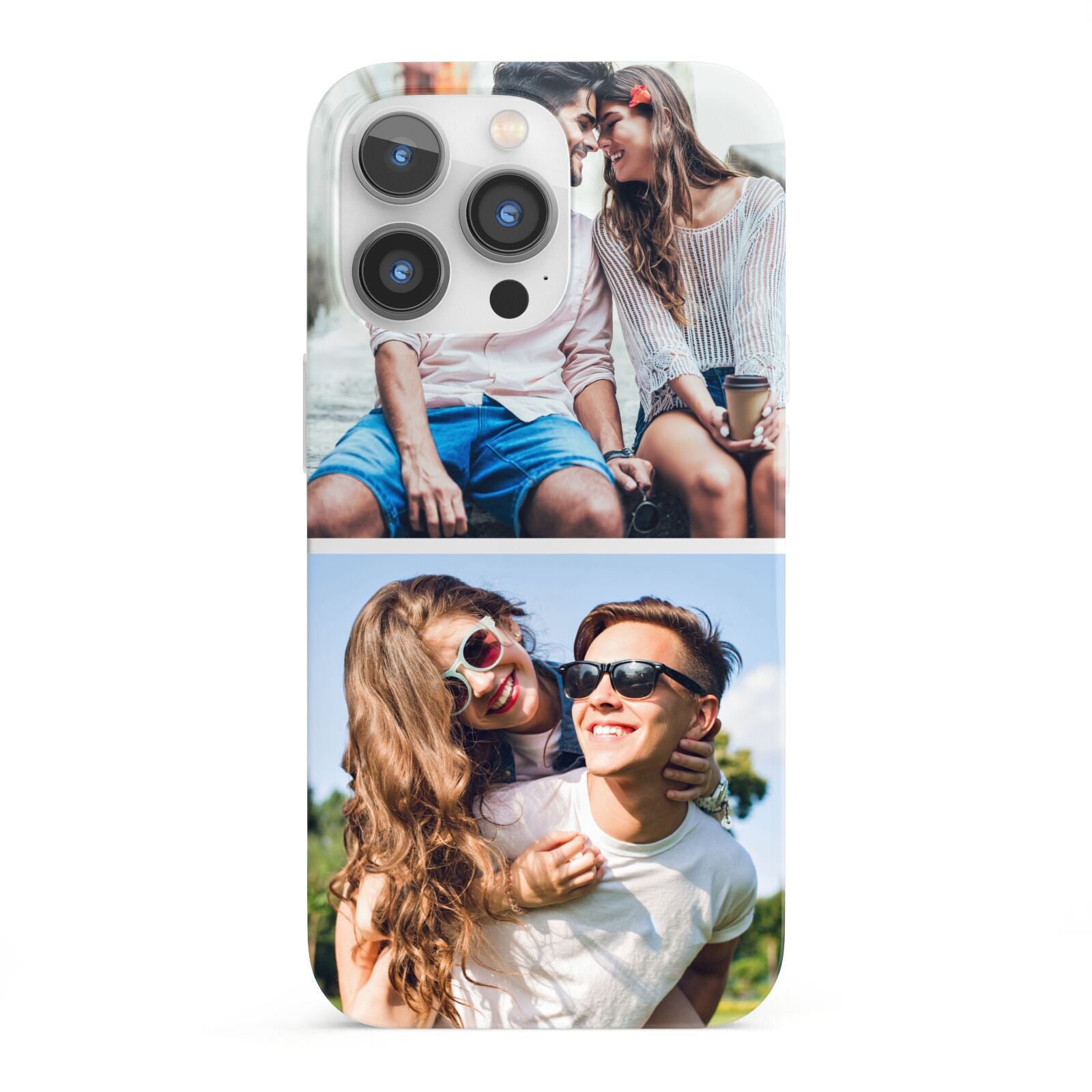 Personalised Two Photos Collage iPhone 13 Pro Full Wrap 3D Snap Case