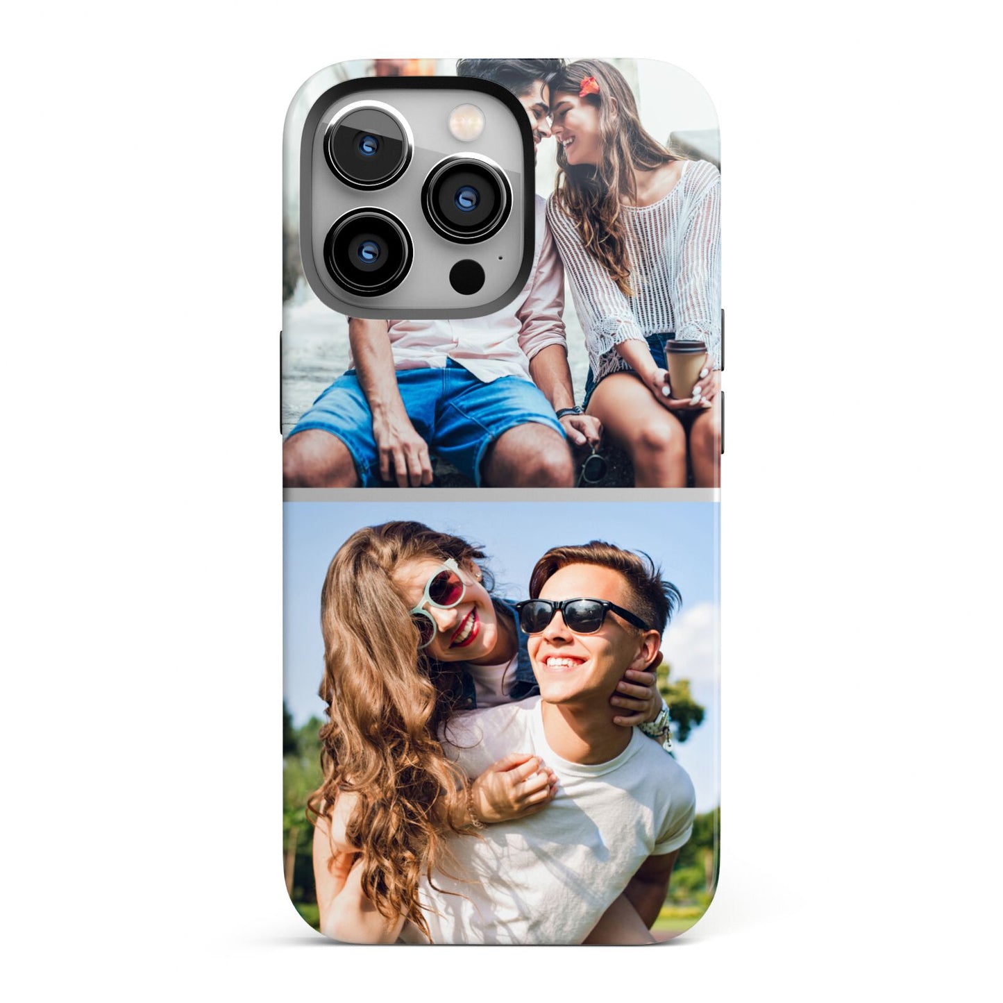 Personalised Two Photos Collage iPhone 13 Pro Full Wrap 3D Tough Case