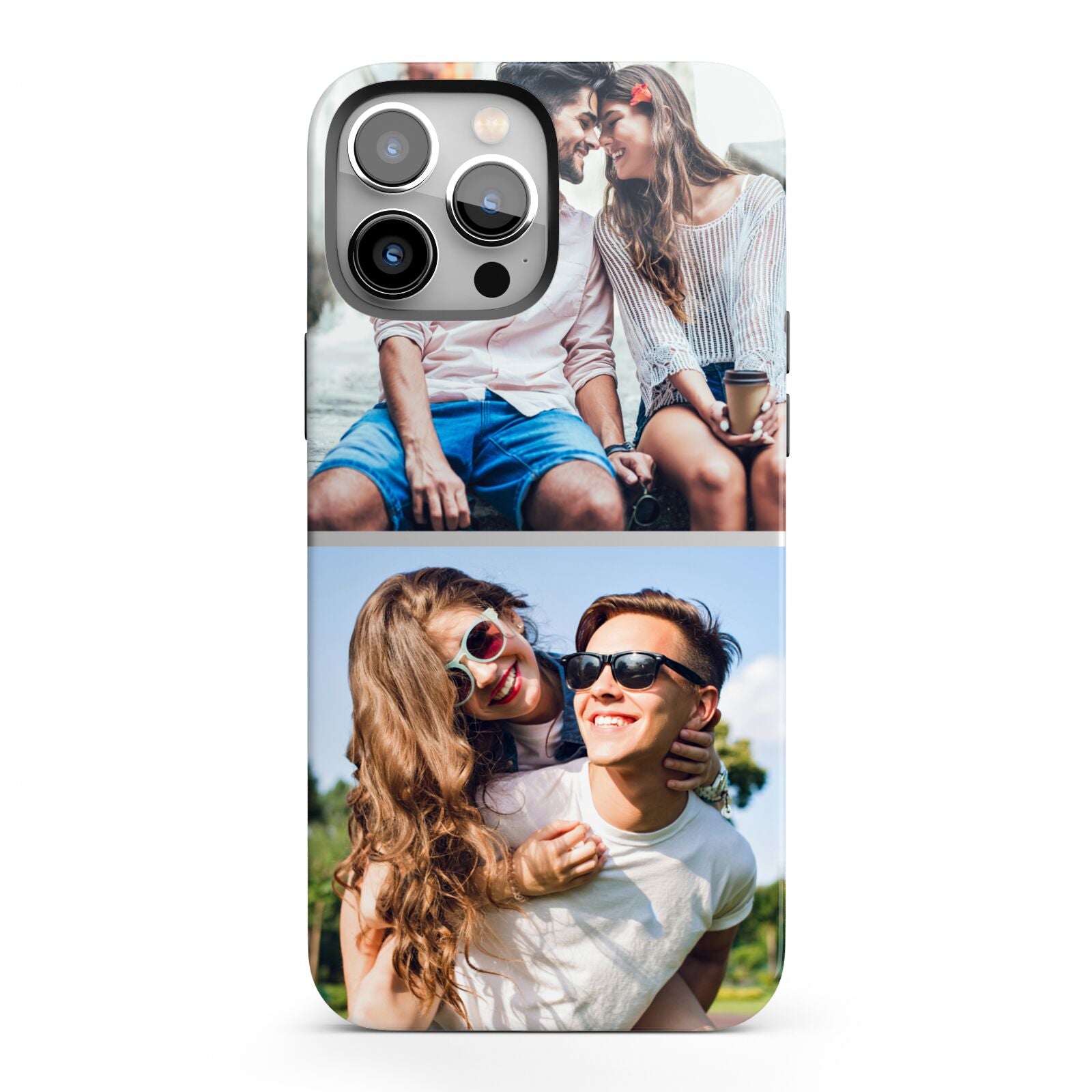 Personalised Two Photos Collage iPhone 13 Pro Max Full Wrap 3D Tough Case