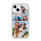 Personalised Two Photos Collage iPhone 14 Clear Tough Case Starlight