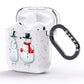 Personalised Two Snowmen AirPods Glitter Case Side Image