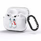 Personalised Two Snowmen AirPods Pro Clear Case Side Image