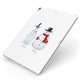 Personalised Two Snowmen Apple iPad Case on Silver iPad Side View