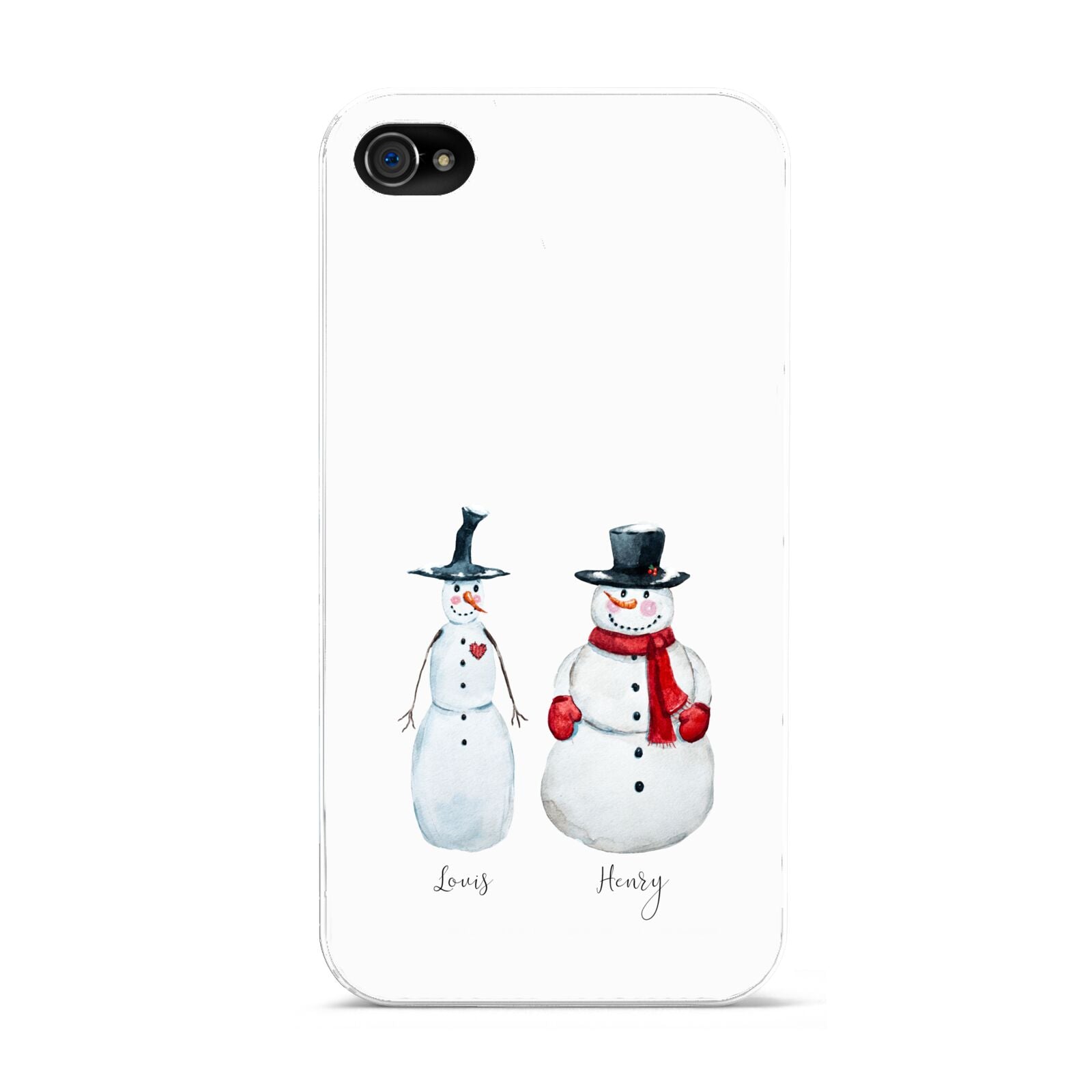 Personalised Two Snowmen Apple iPhone 4s Case