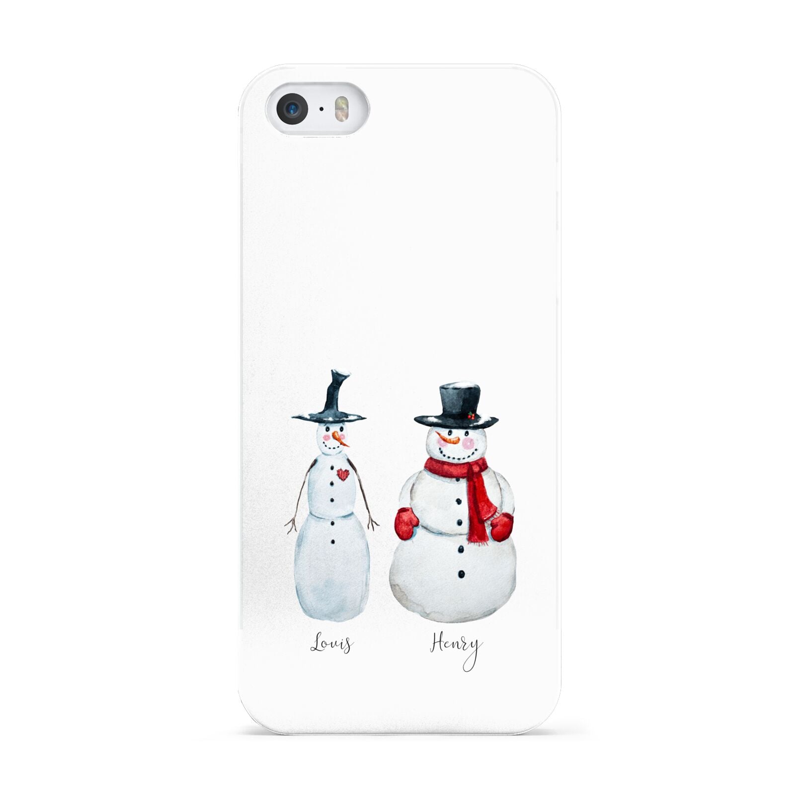 Personalised Two Snowmen Apple iPhone 5 Case