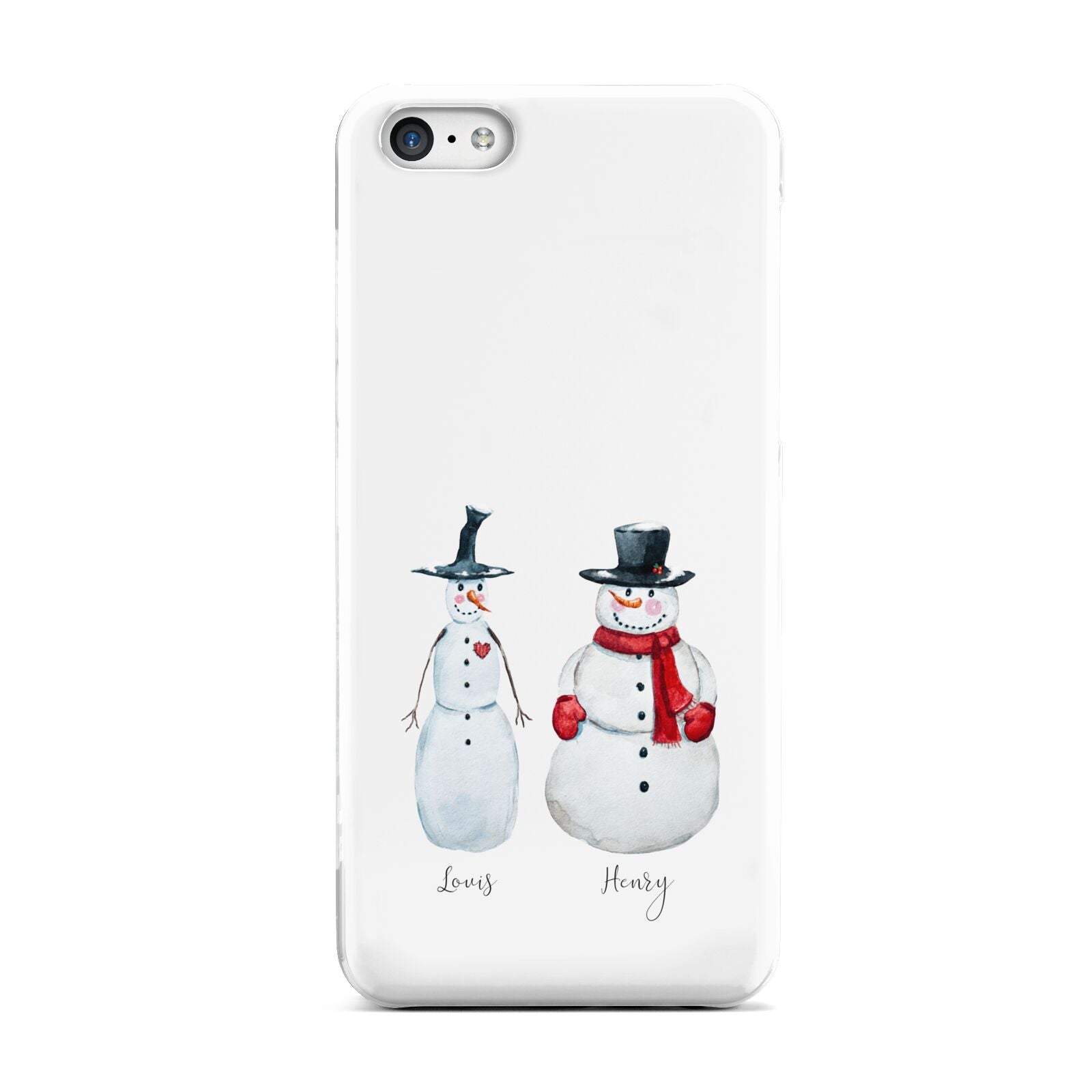 Personalised Two Snowmen Apple iPhone 5c Case