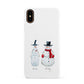 Personalised Two Snowmen Apple iPhone XS 3D Snap Case