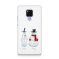 Personalised Two Snowmen Huawei Mate 20X Phone Case