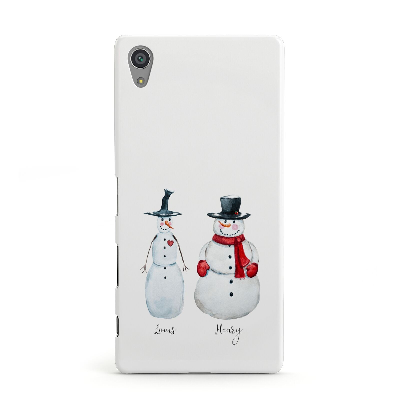 Personalised Two Snowmen Sony Xperia Case