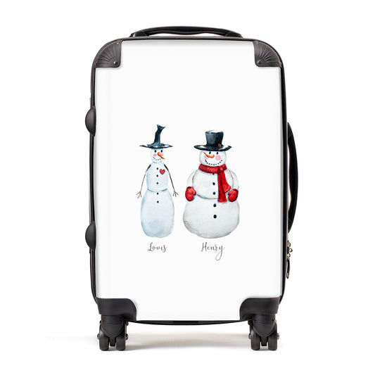 Personalised Two Snowmen Suitcase
