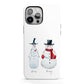 Personalised Two Snowmen iPhone 13 Pro Max Full Wrap 3D Tough Case