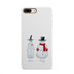 Personalised Two Snowmen iPhone 8 Plus 3D Snap Case on Gold Phone