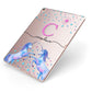 Personalised Unicorn Apple iPad Case on Rose Gold iPad Side View