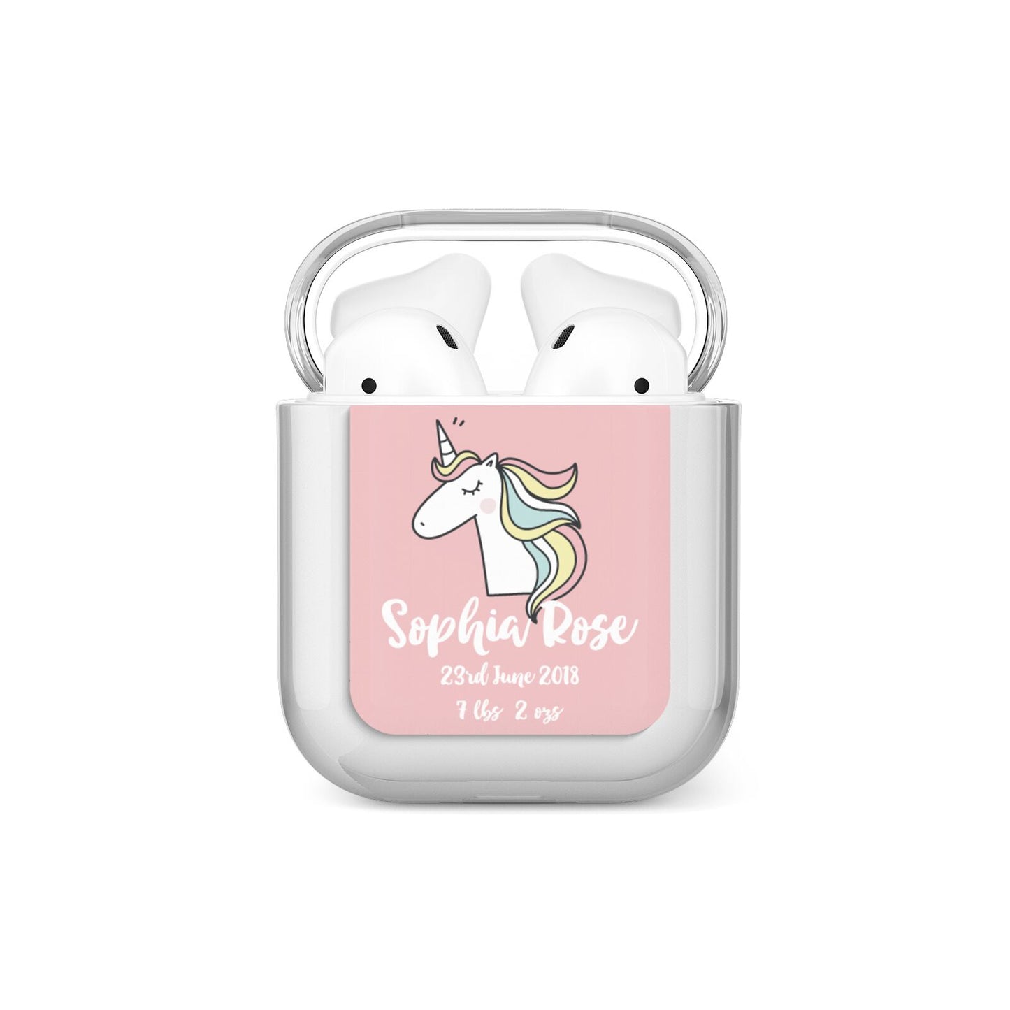 Personalised Unicorn Baby AirPods Case