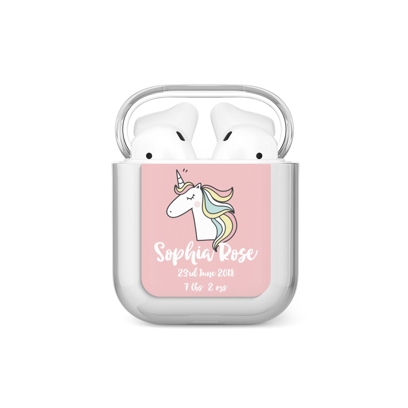 Personalised Unicorn Baby AirPods Case