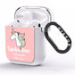 Personalised Unicorn Baby AirPods Clear Case Side Image