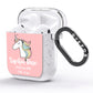 Personalised Unicorn Baby AirPods Glitter Case Side Image