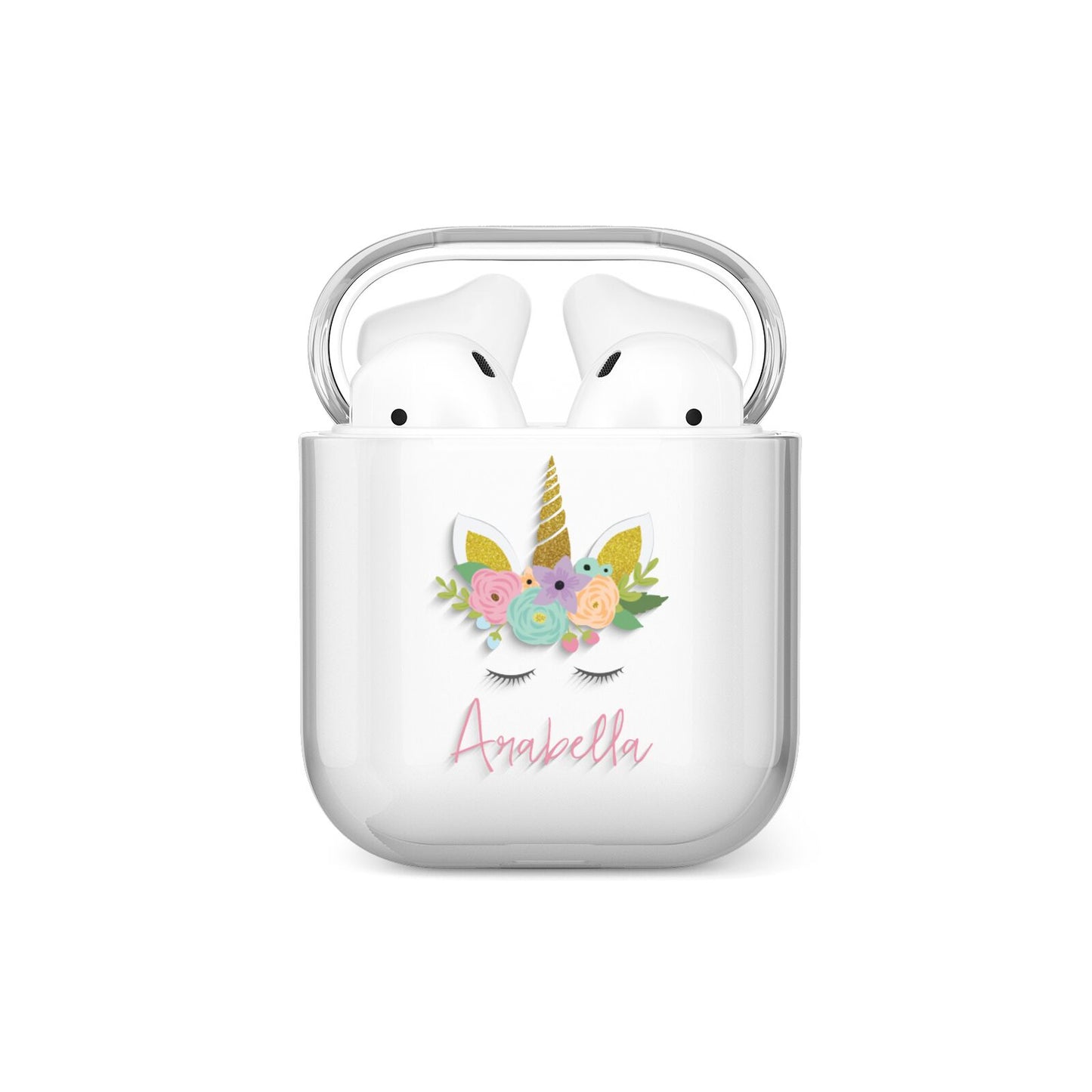 Personalised Unicorn Face AirPods Case